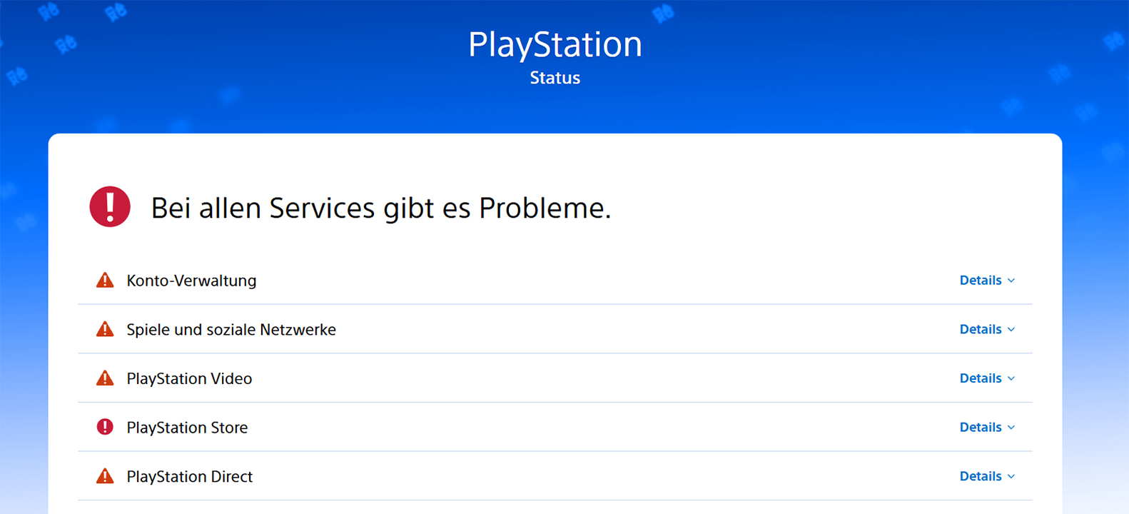 PlayStation Network - Komplett down