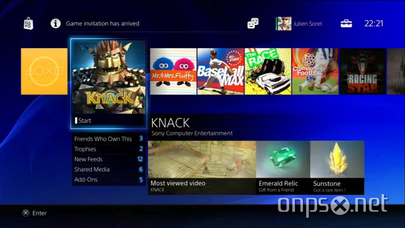 Wie sieht das PlayStation 4 Interface aus?